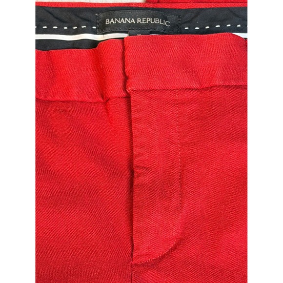 Banana Republic Sloan Red Tailored Pants Women Size 8 - Picture 2 of 8